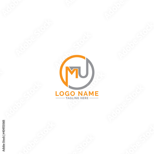 MU letter logo design vector 