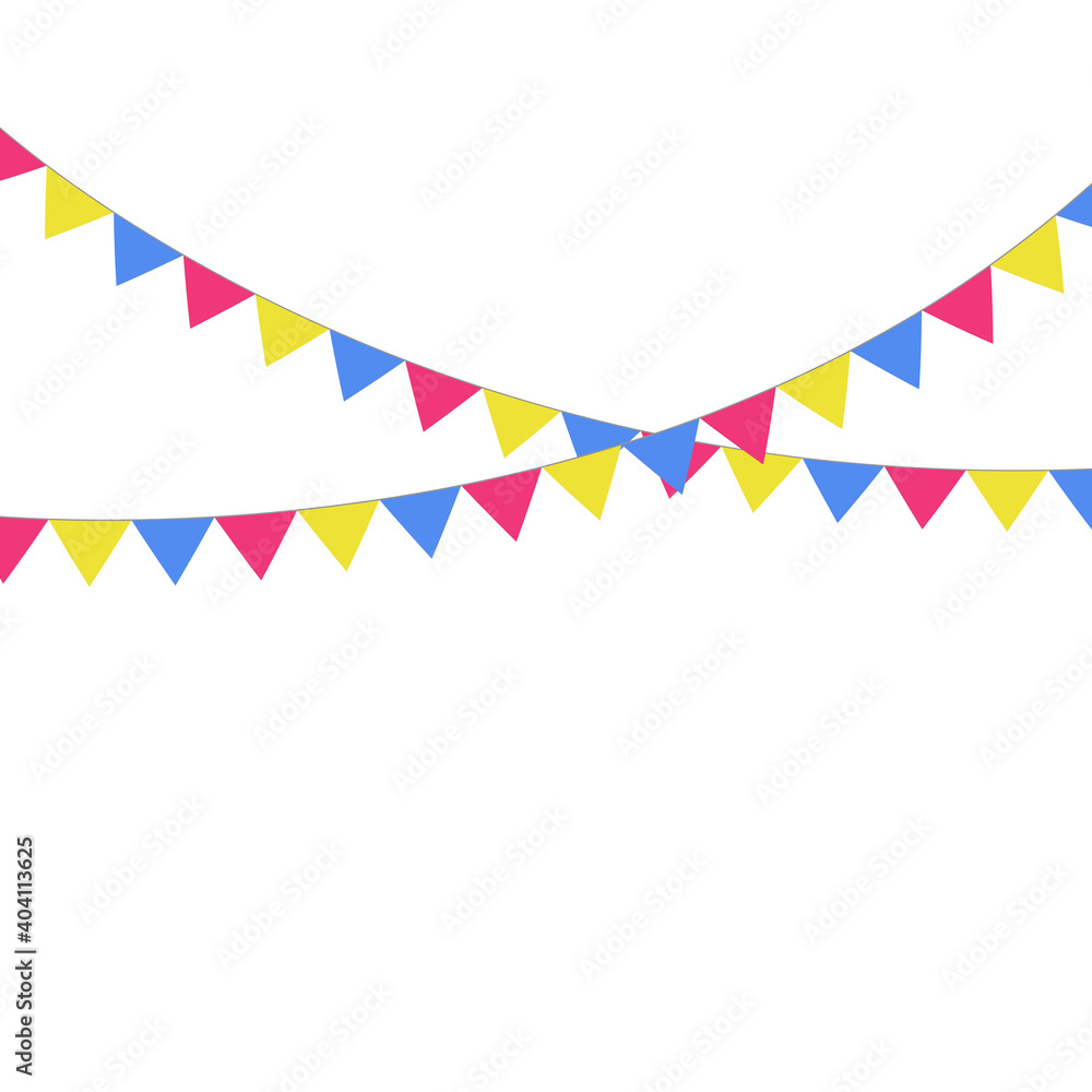 Fototapeta premium Party Background with colourful Flags Vector EPS 10