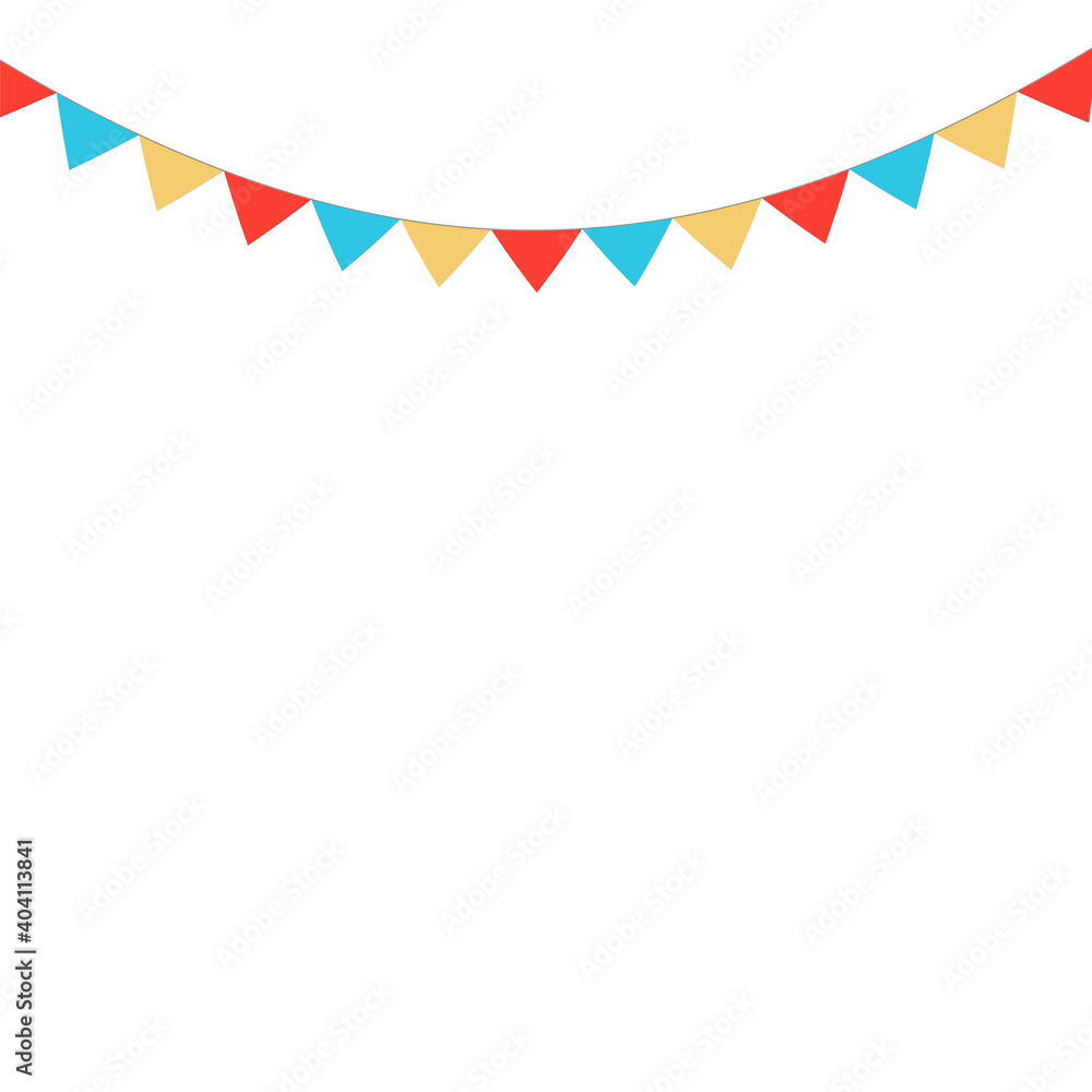 Vector party flags in colourfull pastel palette Vector party flags in colourfull pastel palette