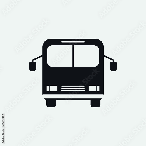 Ride on public transport glyph icon