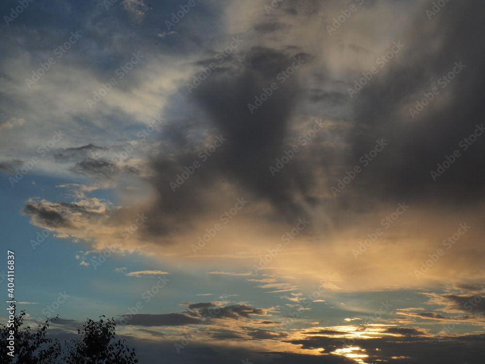 Fototapeta premium Sunset with clouds 1402