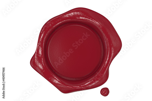 Wax seal isolated