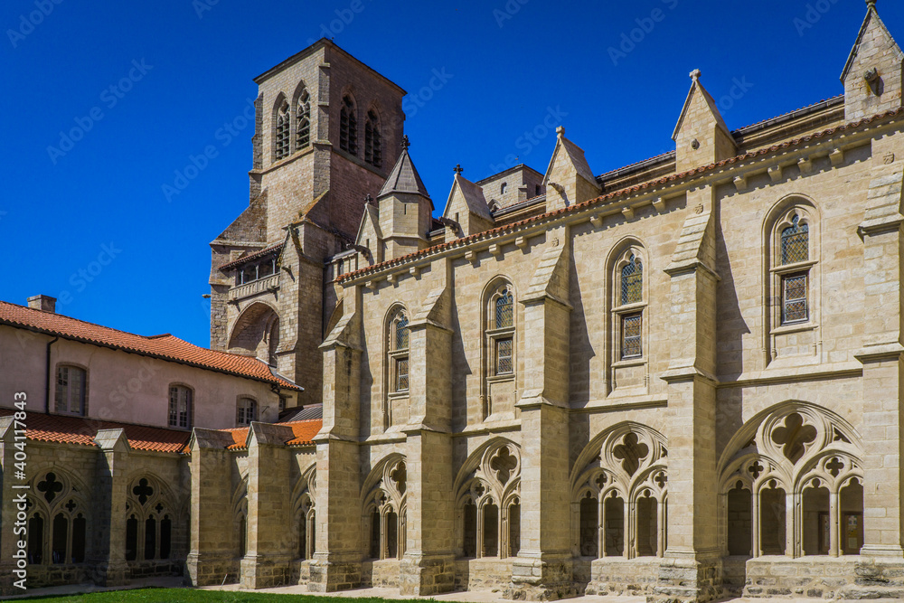 the gothic abbey church of La Chaise Dieu, a 11th century abbey in Auvergne (France) 