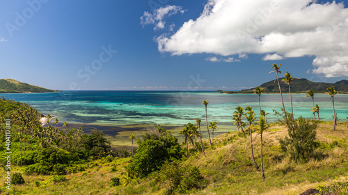 View of the coast on an island in Fiji