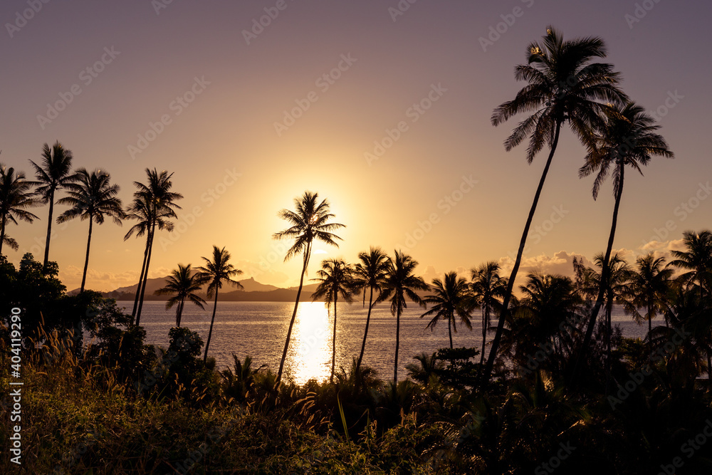 Sunset in the Yasawa islands, Fiji