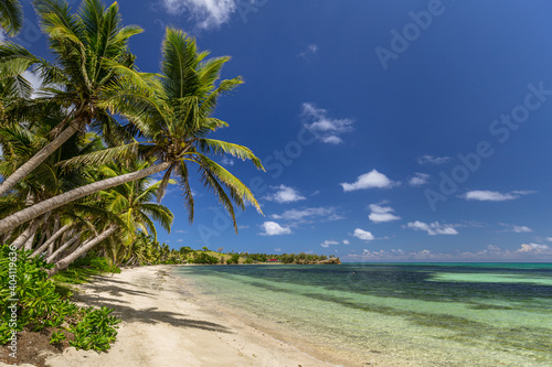 White sand beach on the Yasawa islands, Fiji photo