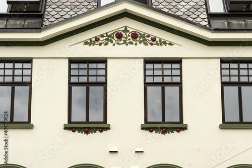 Art Nouveau facades and ornaments in Ålesund photo