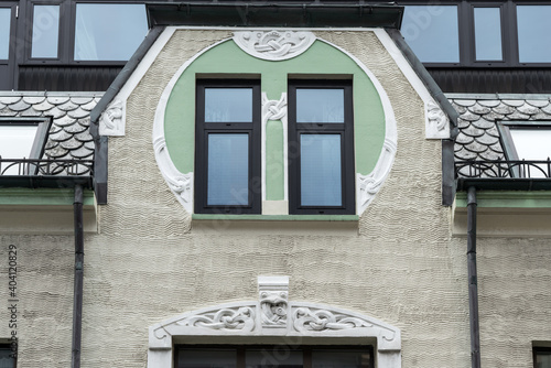 Art Nouveau facades and ornaments in Ålesund photo