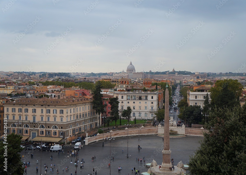 The view onto Rome from the hill