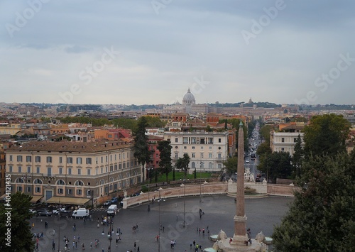 The view onto Rome from the hill
