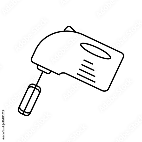 hand mixer - kitchen utensils icon vector design template. esp 10