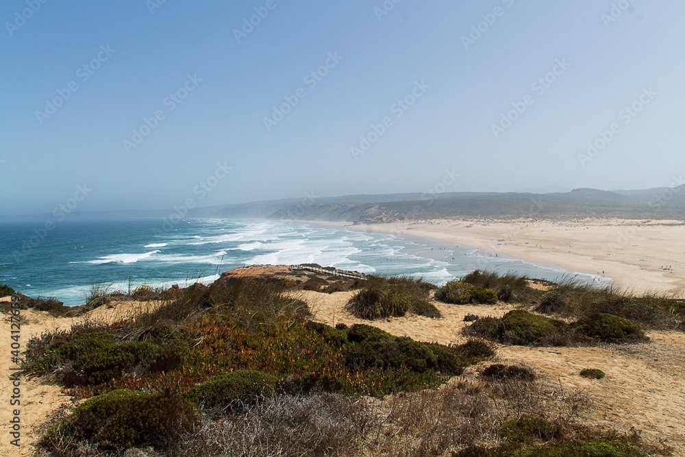 Windy beach from the Portuguese coastline