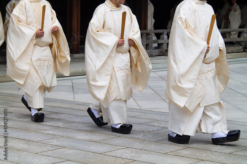 Japanese traditional monks