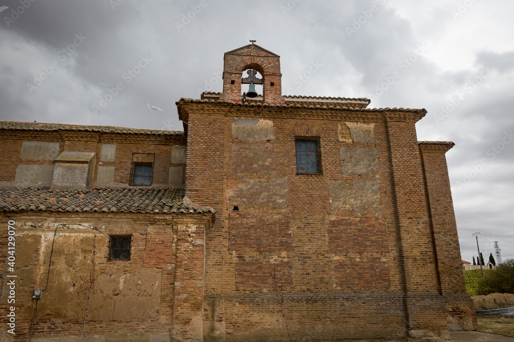 Church of San Martin de Tours in Calzadilla de la Cueza (municipality of Cervatos de la Cueza), province of Palencia, Castile and Leon, Spain