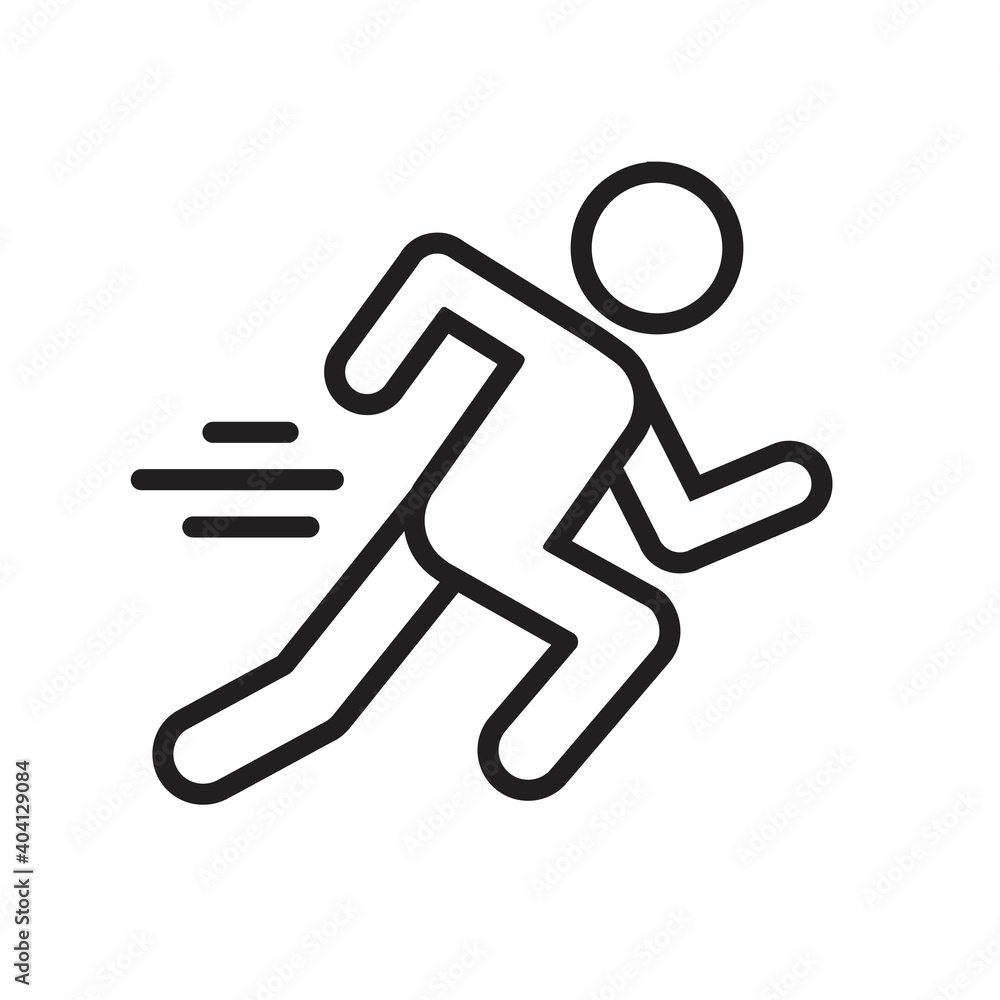 fast running man icon in line style isolated on white background. People symbol . Vector illustration
fast running man icon in line style isolated on white background. People symbol . Vector illustration