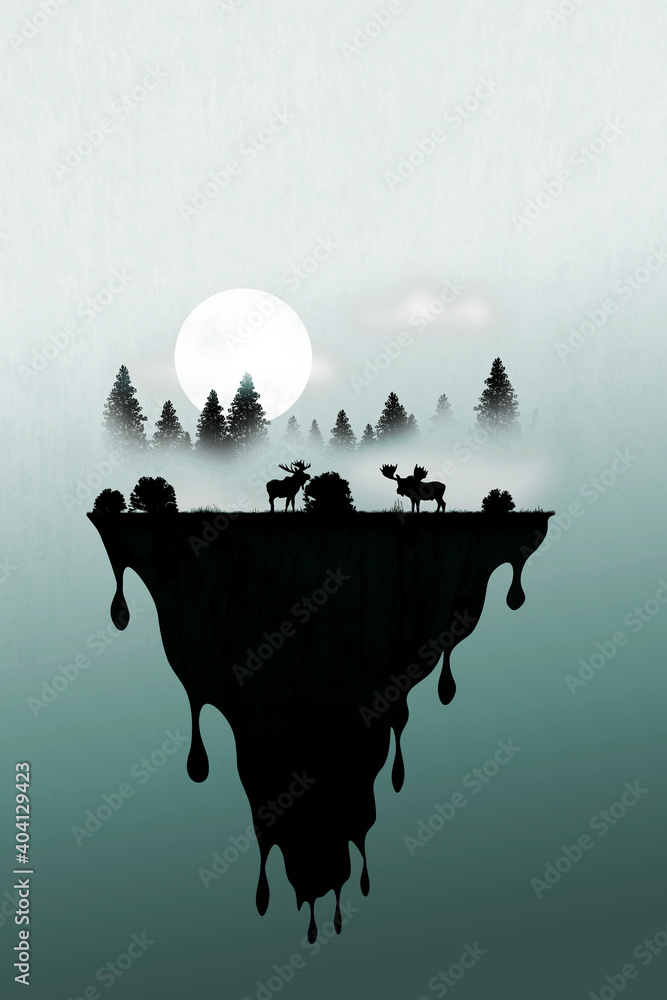 Minimal landscape – Moose Habitat