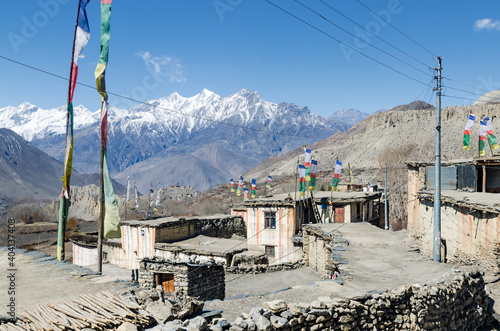 Jhong village, Annapurna Circuit, Nepal photo