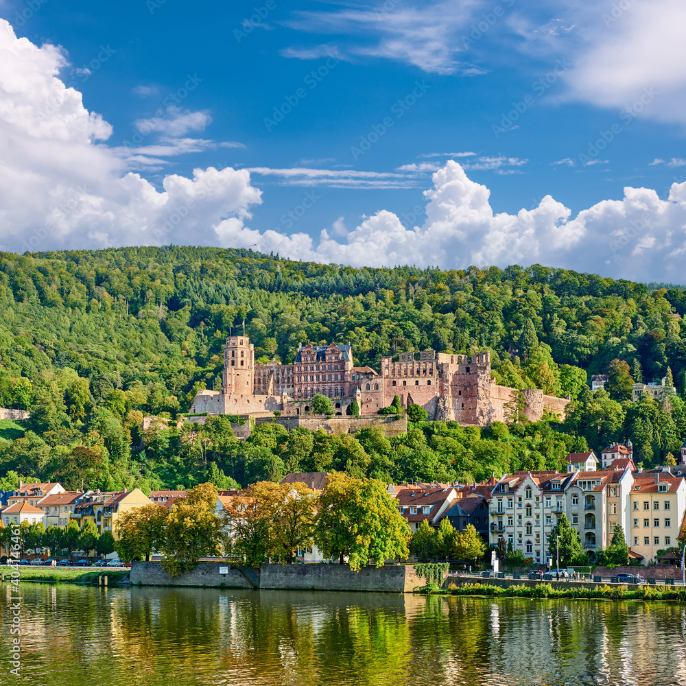 Heidelberg town on Neckar river, Germany
