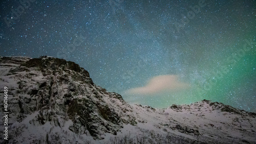Mountains, Milky Way & Northern Lights, Norway