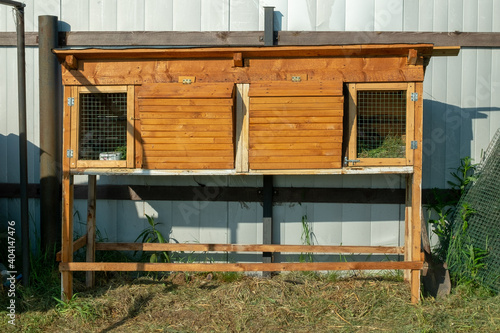 Fényképezés rabbit house with metal doors