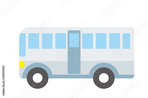 シンプルな自動車のアイコン_イラスト_マイクロバス路線バスCar icon