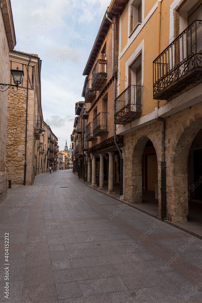 Ancient buildings in the streets of El Burgo de Osma, Soria, Castile and Leon, Spain, Europe