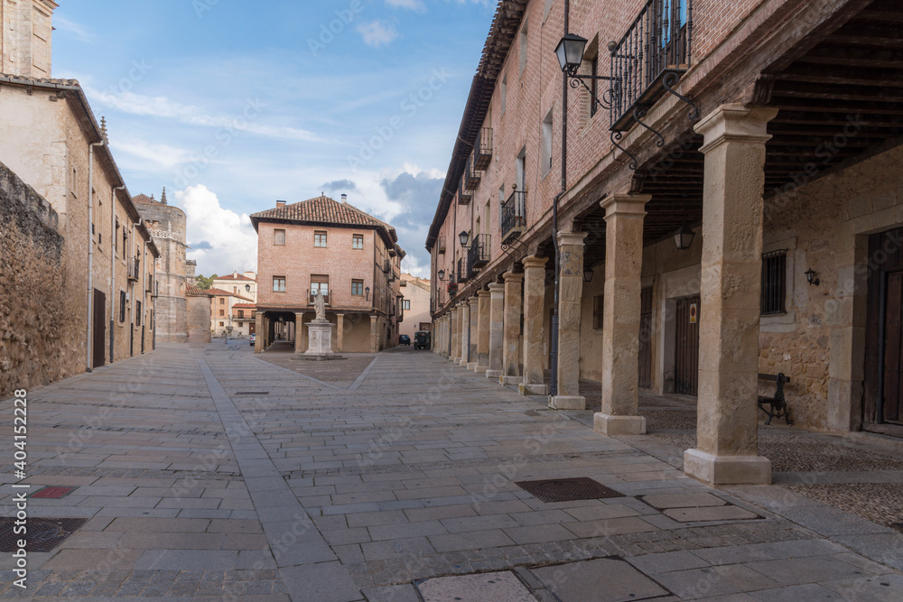 Ancient buildings in the streets of El Burgo de Osma, Soria, Castile and Leon, Spain, Europe