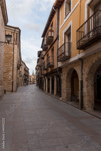 Fototapeta Naklejka Na Ścianę i Meble -  Ancient buildings in the streets of El Burgo de Osma, Soria, Castile and Leon, Spain, Europe