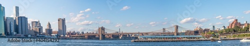 Panoramic View Brooklyn Bridge and Manhattan Skyline New York City © pixs:sell