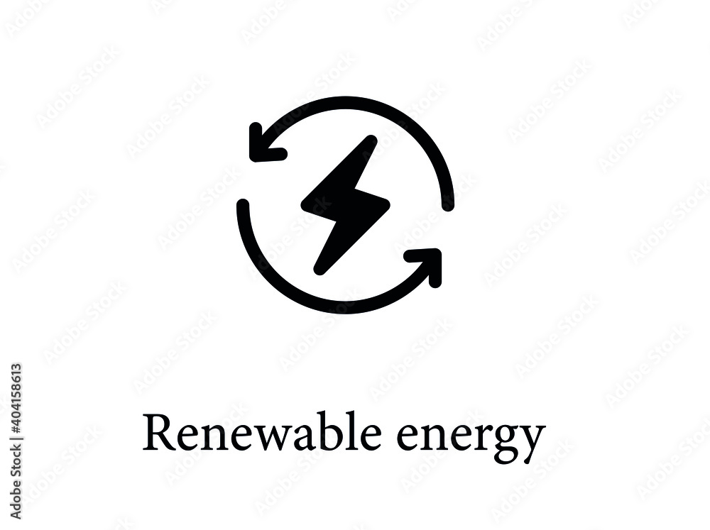 renewable energy vector icon. Editable stroke. Symbol in Line Art Style for Design, Presentation, Website or Apps Elements, Logo. Pixel vector graphics - Vector renewable energy vector icon. Editable stroke. Symbol in Line Art Style for Design, Presentation, Website or Apps Elements, Logo. Pixel vector graphics - Vector