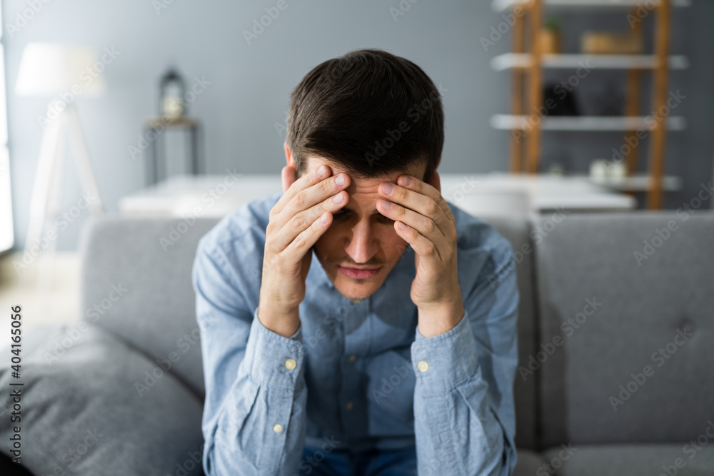 Casual Man With Headache Casual Man With Headache