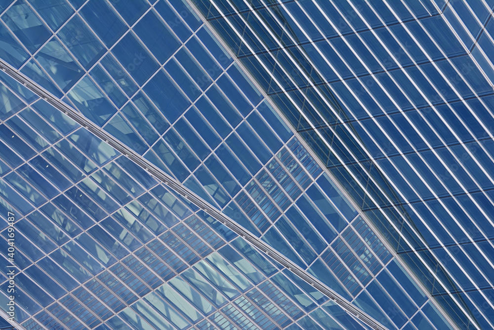 Glass facade of modern architecture Glass facade of modern architecture