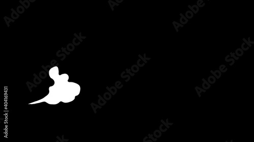 2D smoke cartoon animation. Hand-drawn frame-by-frame motion smoke effects with Alpha channel. Easy to use and customize. 25 fps