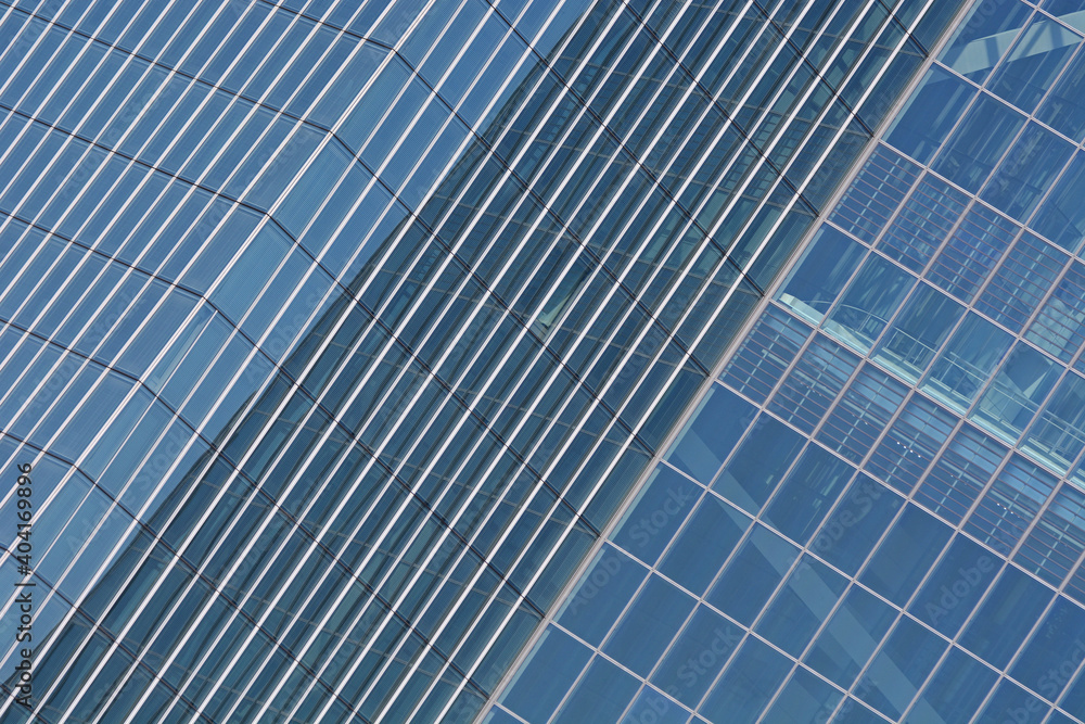Glass facade of modern architecture Glass facade of modern architecture