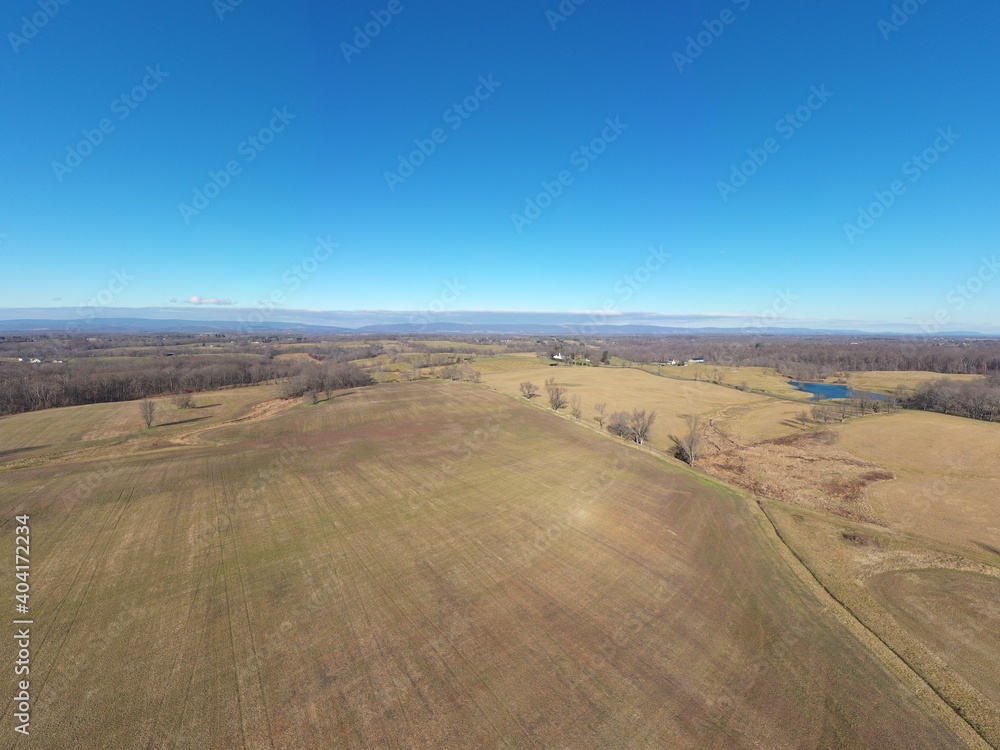 Landscape of barren field 