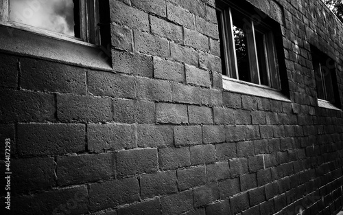 old brick wall with window