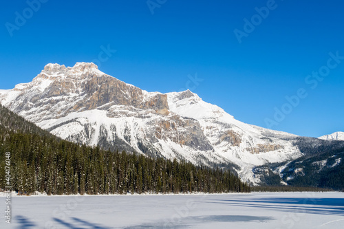 Beautiful mountain view at Emerald Lake, in Yoho National Park, Canada