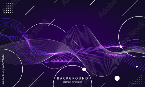 Abstract wave background. Element for design. Digital frequency track equalizer. Stylized line art. Curved wavy line smooth stripe Vector