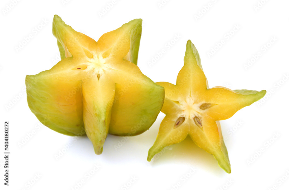 Fototapeta premium Carambole - starfruit on white background