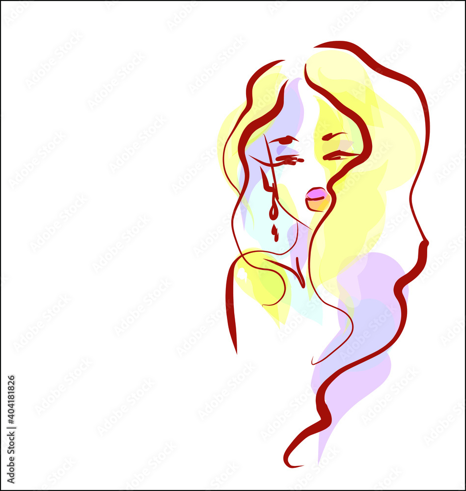 VECTOR Background with a
stylish original hand-drawn graphics portrait with beautiful young attractive girl VECTOR Background with a
stylish original hand-drawn graphics portrait with beautiful young attractive girl