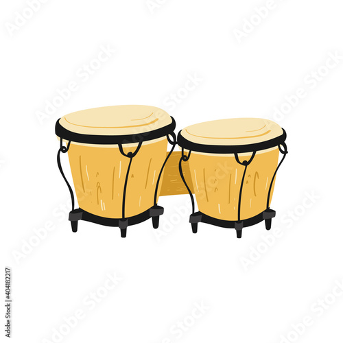 Hand drawn style vector illustraction of musical instrument - bongos.