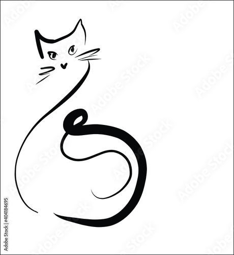  vector graphic background with cute cats