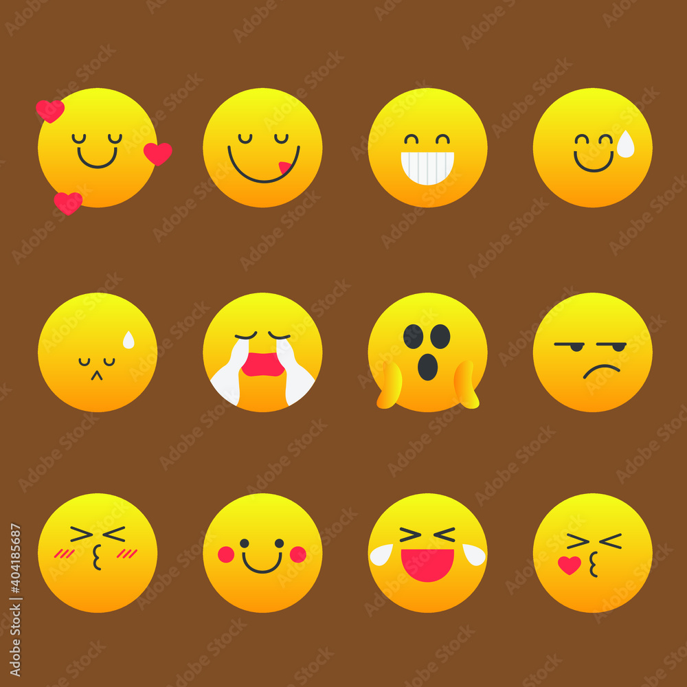 Stock Vector of Emoticon Collection Stock Vector of Emoticon Collection
