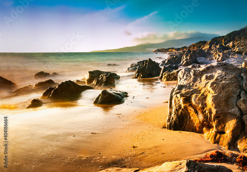 Rocky Coast of Tarifa, Costa de la luz, Spain, Europe photo