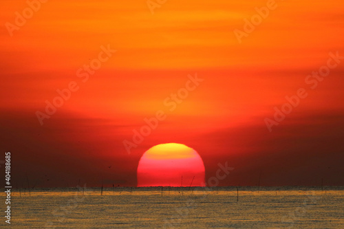 Natural phenomenon omega sunrise  Nature background