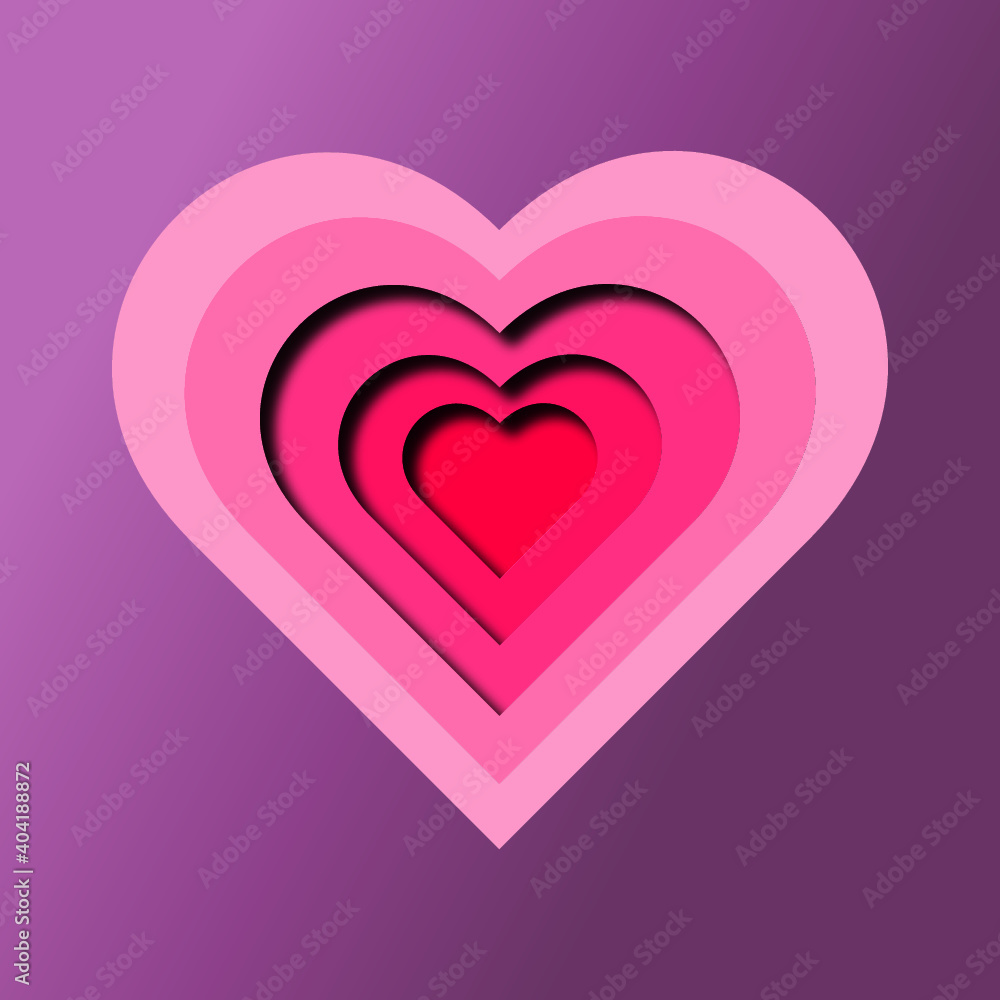 Heart cutout for valentines day