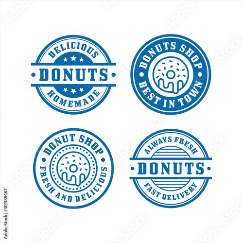 Donut stamps design premium collection