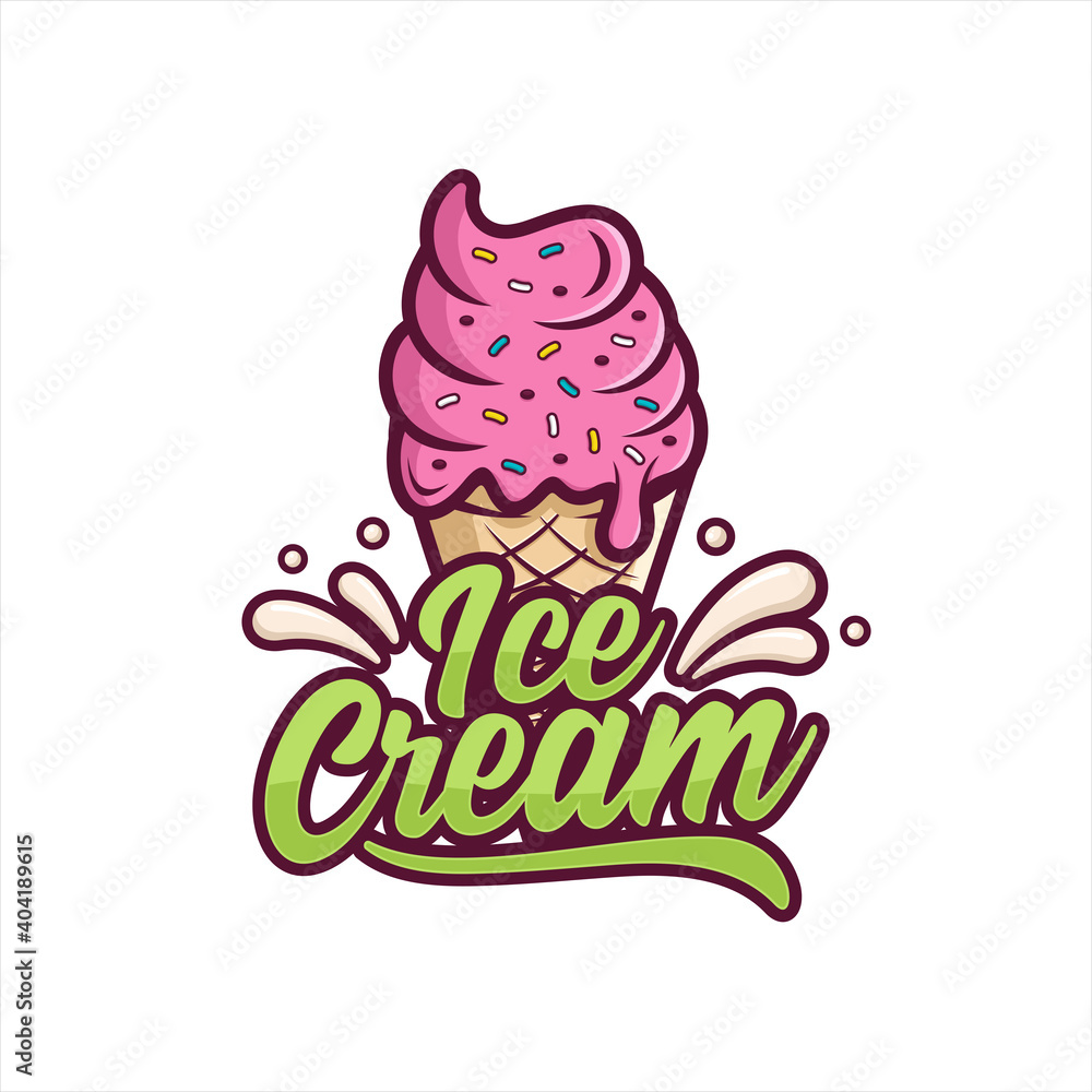 Obraz premium Ice Cream design logo premium-2