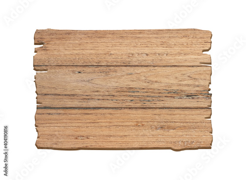 Brown wooden sign on a white background In the concept of the signpost and billboards with clipping path.