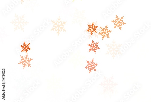 Light Red vector texture with colored snowflakes, stars.